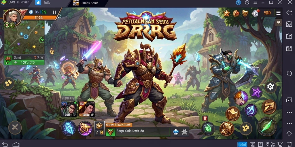 Tampilan epik pertarungan di dunia ARPG 55RT.