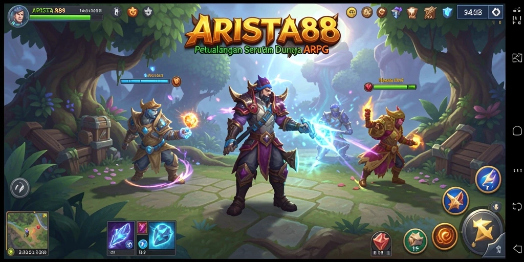 Screenshot utama ARISTA88 memperlihatkan aksi gameplay yang mendebarkan dalam pertarungan ARPG.