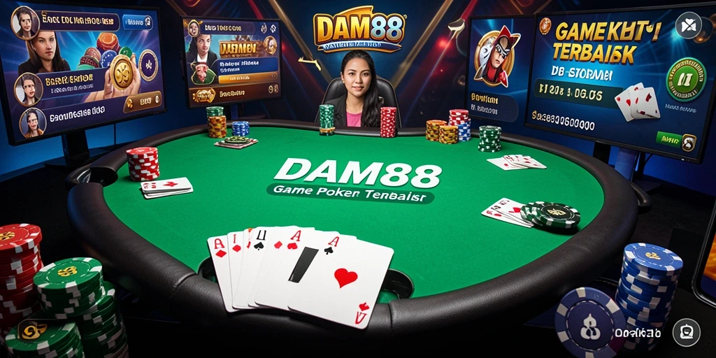 Tangkapan layar permainan poker DAM88 yang seru dan interaktif.