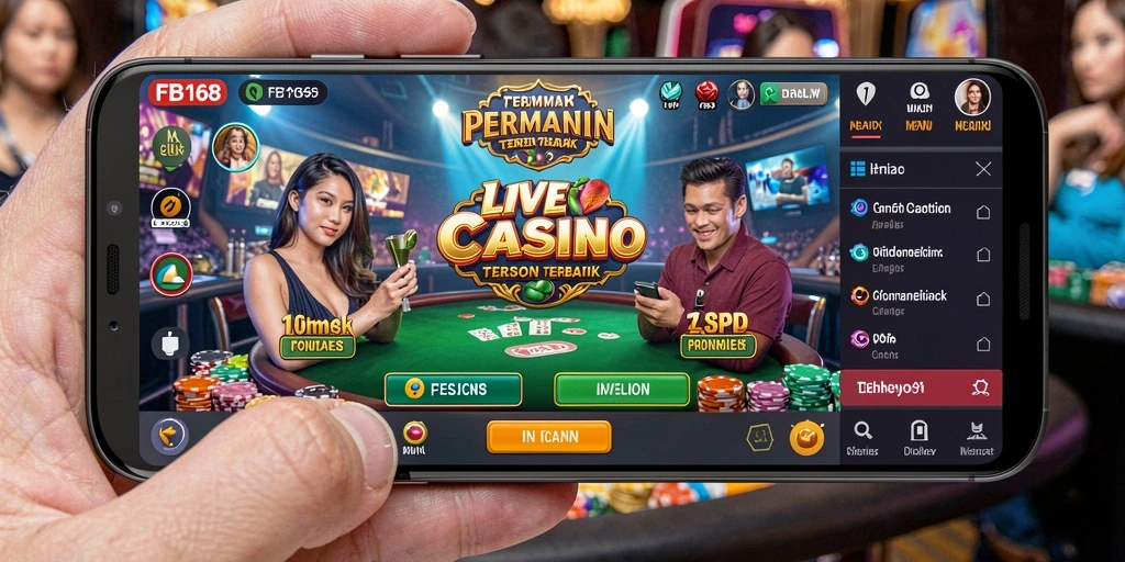 Tampilan permainan Live Casino yang menarik dan interaktif dari FB168.