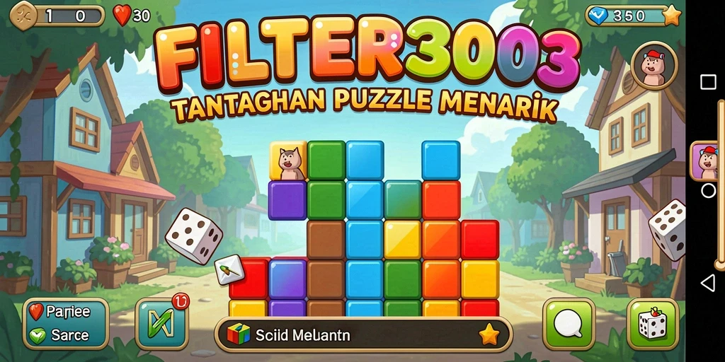 Tampilan gameplay menarik dalam game puzzle FILTER303.