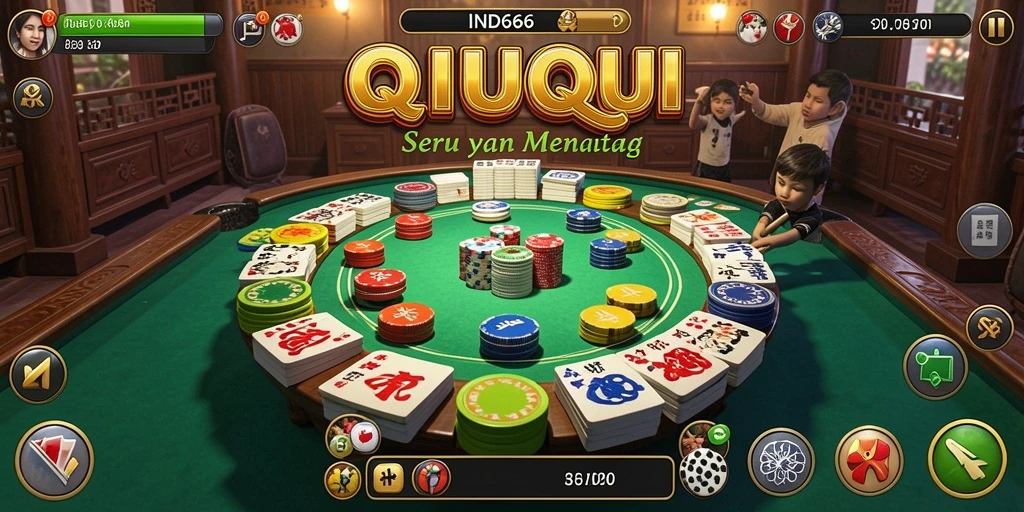 Screenshot gameplay QiuQiu yang menampilkan aksi seru dari IND666.