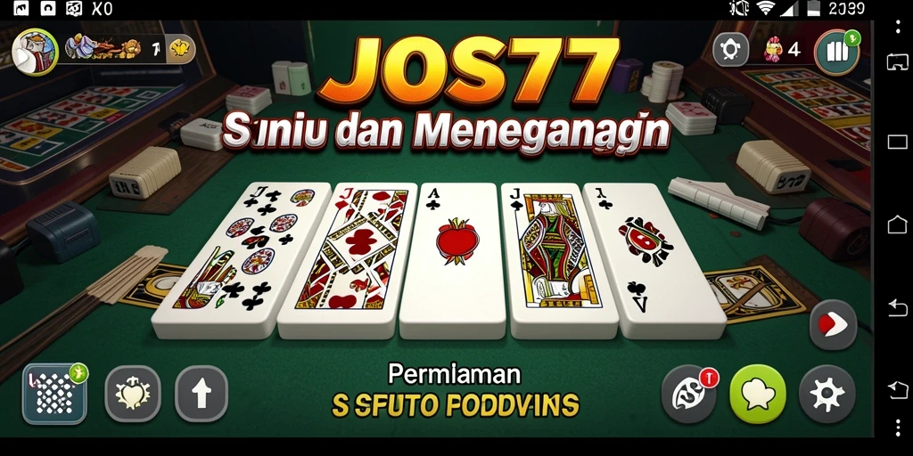 Tampilan gameplay menarik dari permainan Domino JOS77.