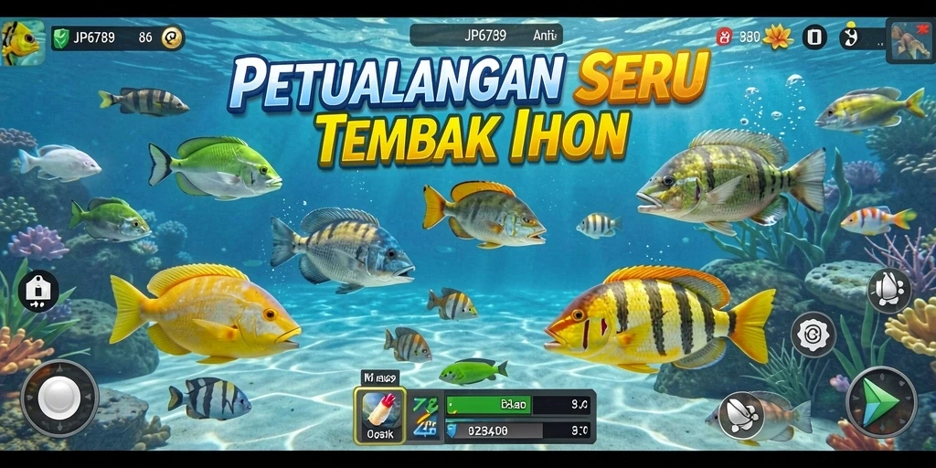 Tampilan gameplay JP6789 saat menembak ikan dengan seru.