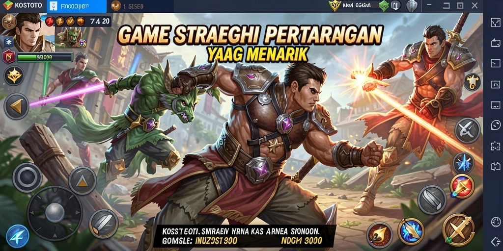 Tampilan screenshot utama KOSTOTO menampilkan pertempuran taktis yang mendebarkan.