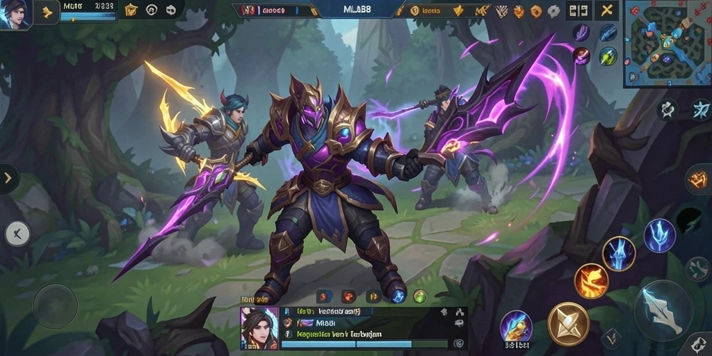 Screenshot gameplay MLBB8 yang menampilkan suasana mencekam di malam hari.