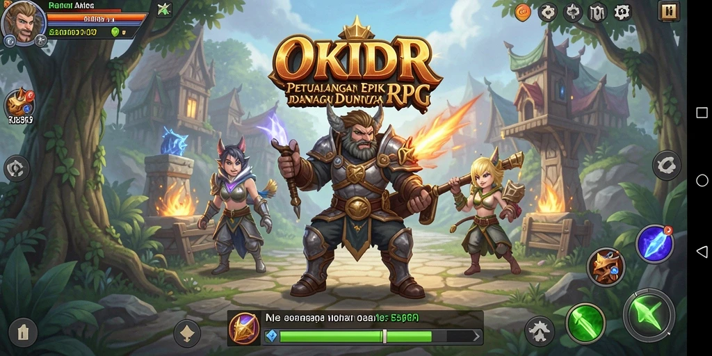 Tampilan gameplay RPG yang mendebarkan dan penuh aksi.