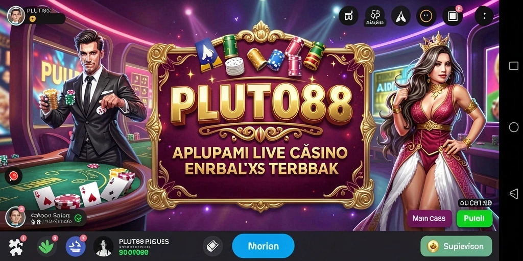 Tampilan gameplay Live Casino yang memukau di PLUTO88.
