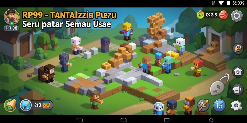 Screenshot utama RP99 menampilkan gameplay puzzle yang menarik dan menantang.