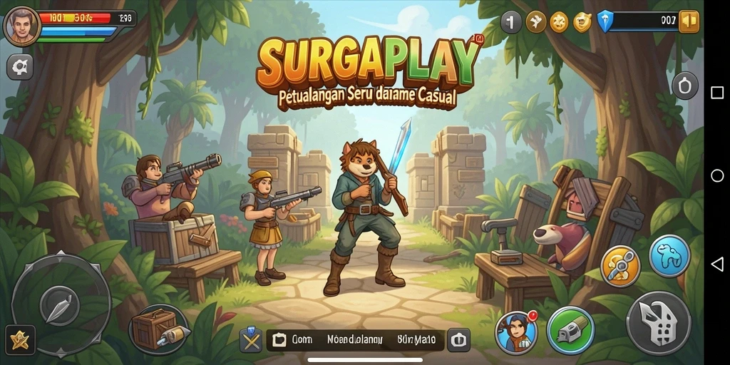 Tampilan gameplay SURGAPLAY yang seru dan penuh warna.