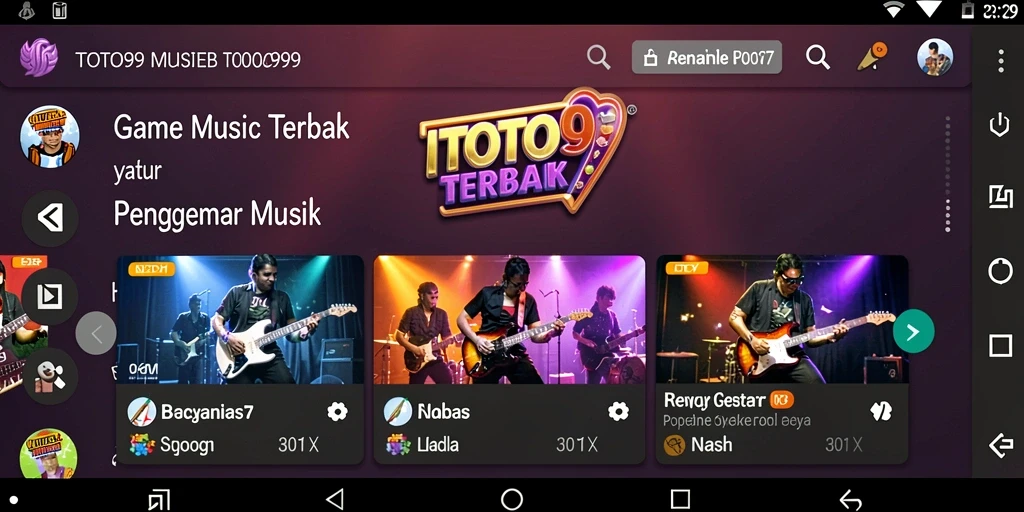 Tampilan gameplay menarik dalam TOTO99 yang menampilkan berbagai tantangan musik.