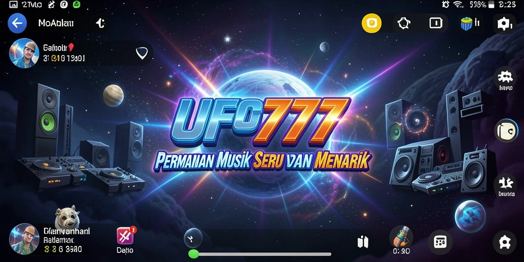 Tampilan gameplay <strong>UFO777</strong> yang seru dengan berbagai pilihan lagu.