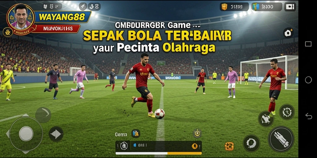 Tampilan menyenangkan dari gameplay sepak bola di WAYANG88.