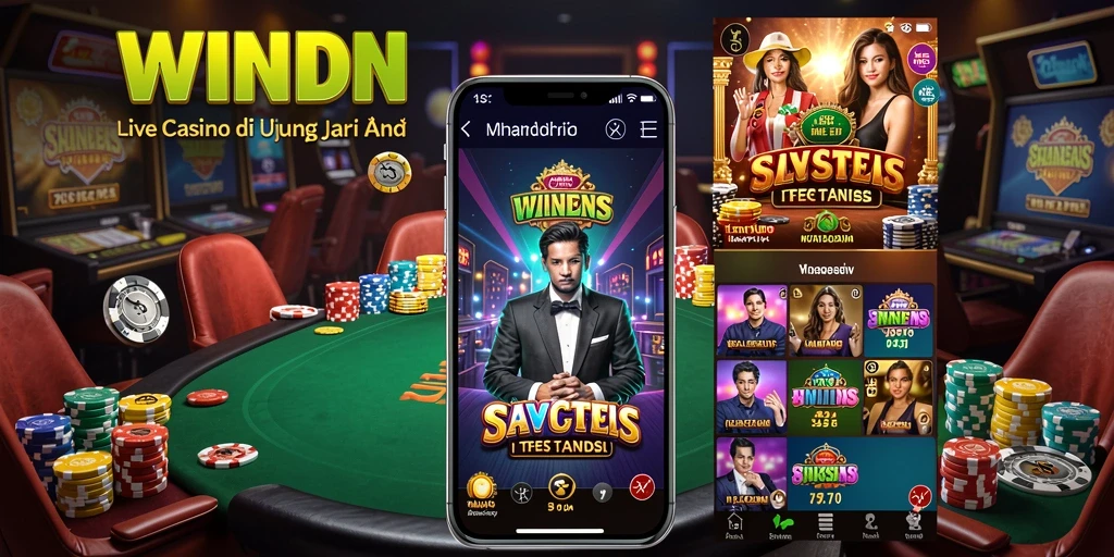 Tampilan gameplay Live Casino di WINIDN dengan dealer profesional.